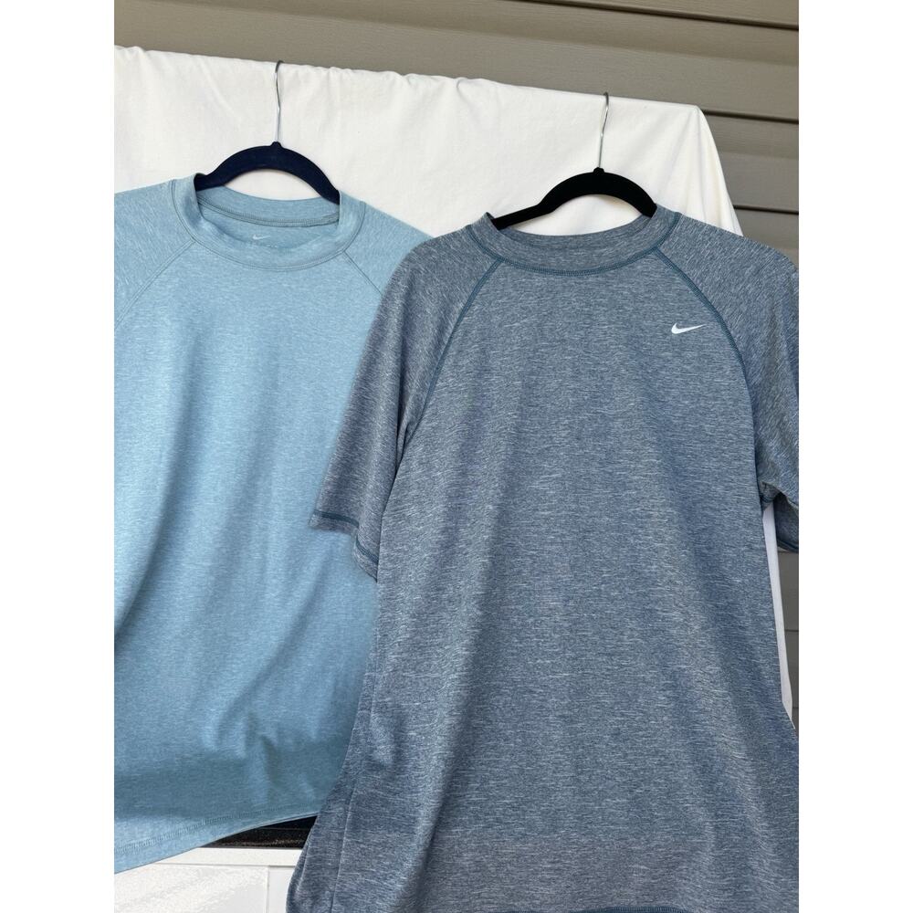 Nike Bundle of 2 Men's Dri Fit Sz L Short Sleeve Training Performance Athletic